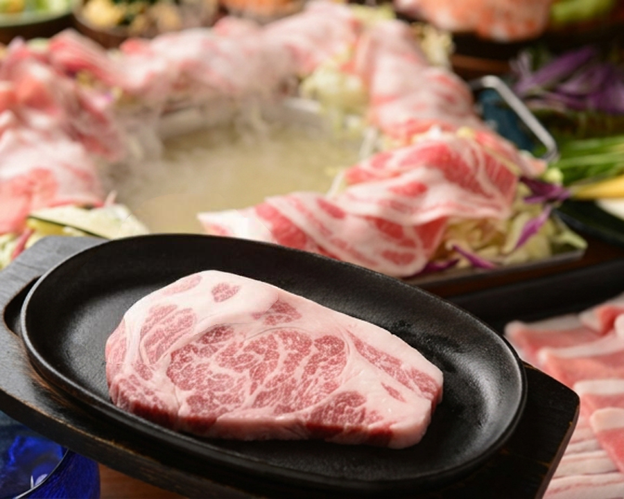 極み あぐー豚の鉄しゃぶと篠島の蒸し牡蠣コース